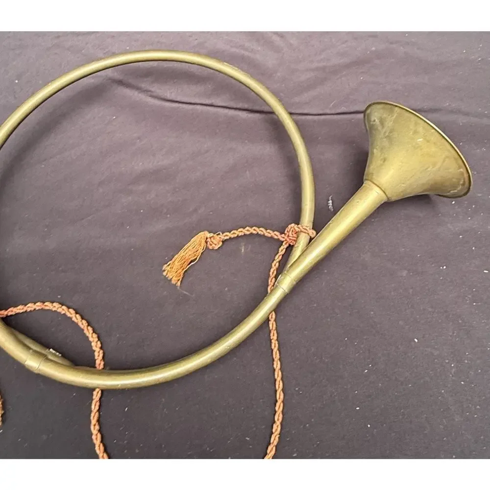 Vintage Brass French Horn Bugle Fox Hunting Decor Christmas LARGE 20 inch
